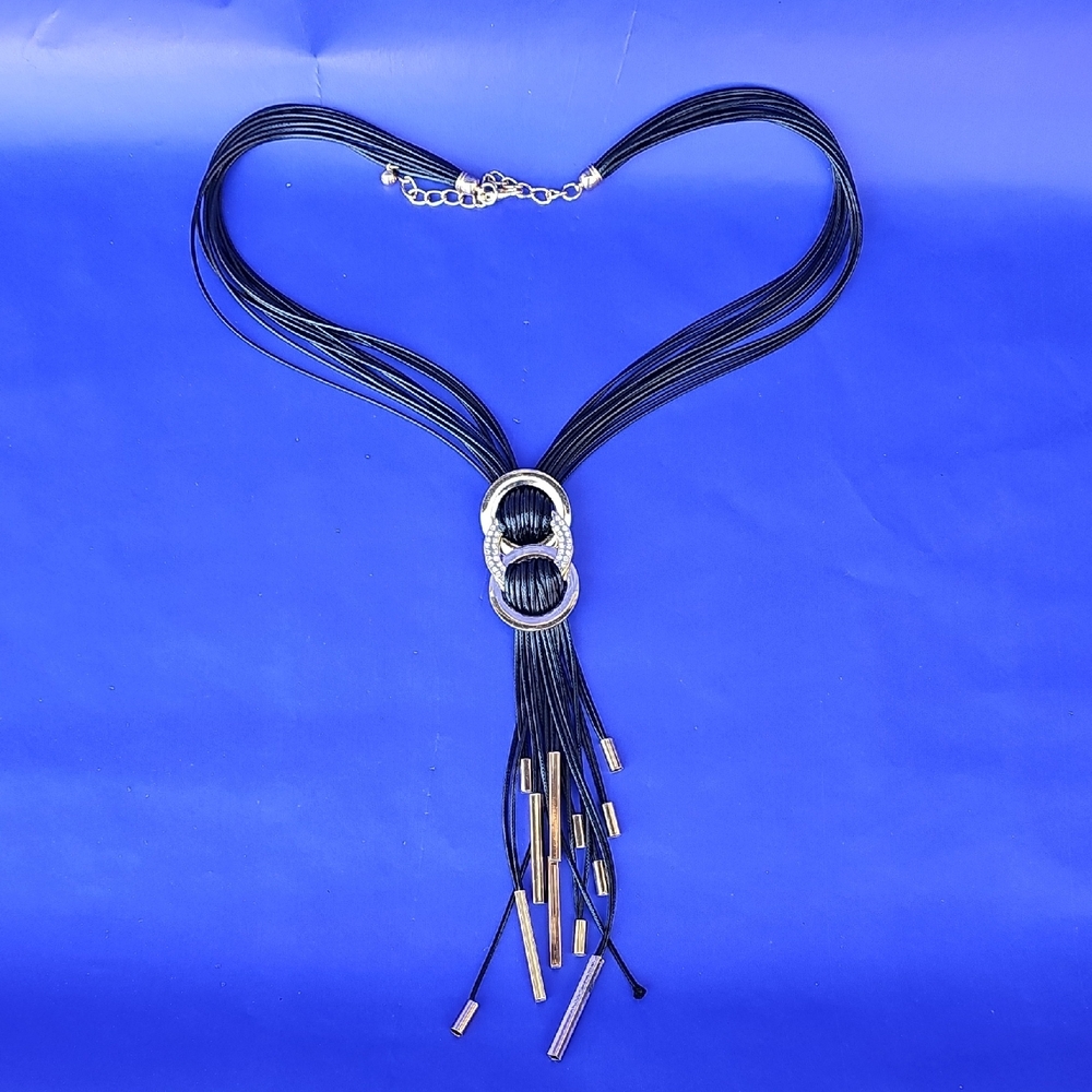 Elegant Black and Silver Necklace